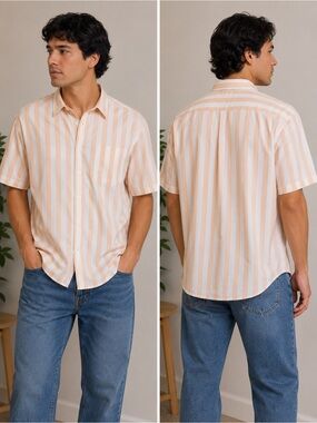 Urban Outfitters Oversized Striped Button-Up Shirt – Size XXL